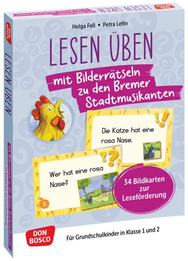 Cover: 4260694922224 | Lesen üben mit Bilderrätseln: Die Bremer Stadtmusikanten. 34...