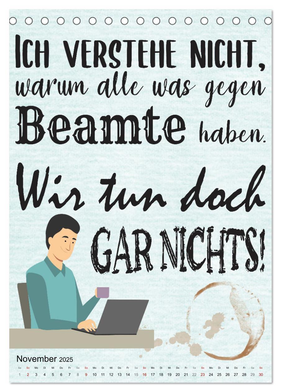 Bild: 9783435896127 | Beamten-Sprüche (Tischkalender 2025 DIN A5 hoch), CALVENDO...