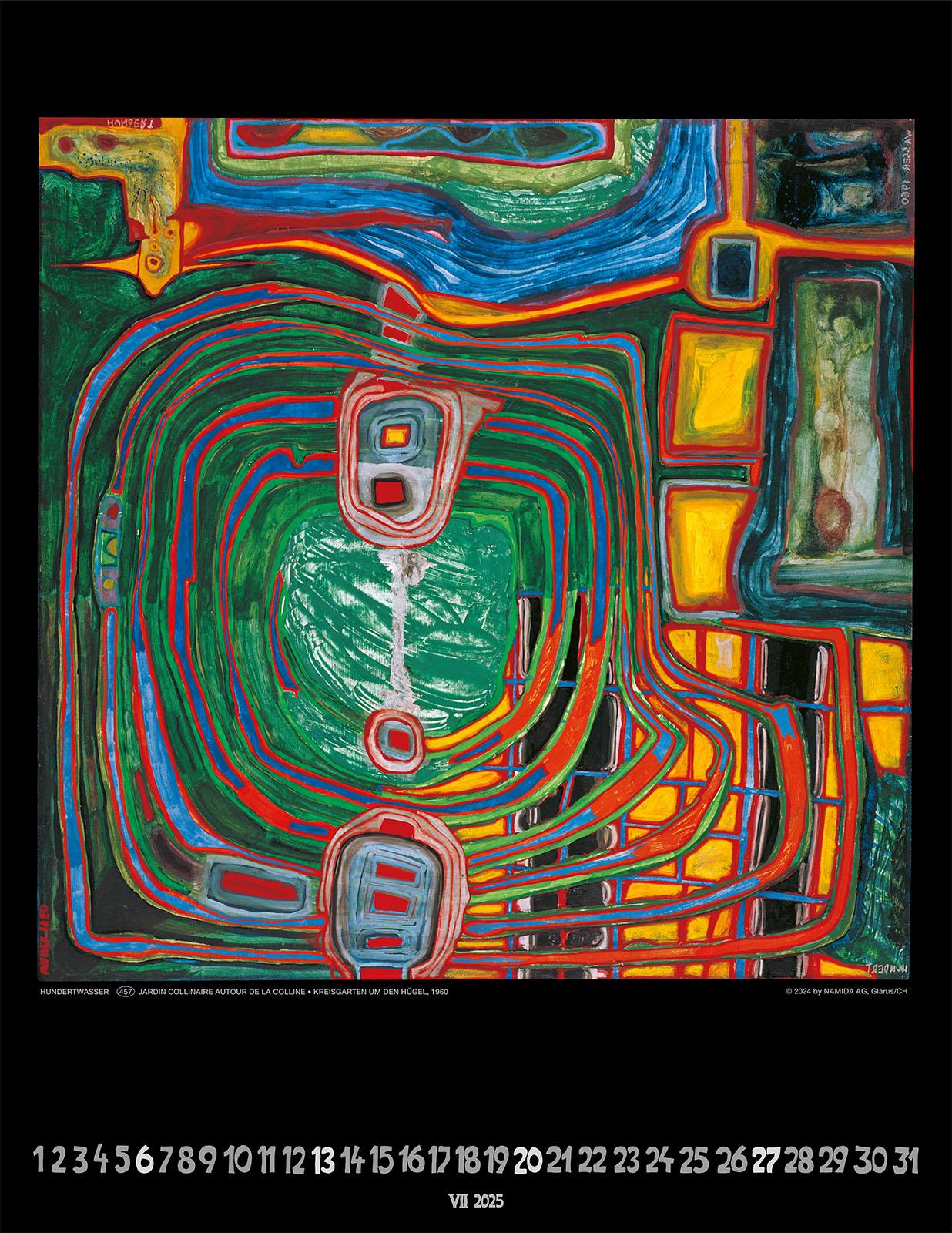 Bild: 9783910430136 | Hundertwasser Art Calendar 2025 | Wörner Verlag GmbH | Kalender | 2025