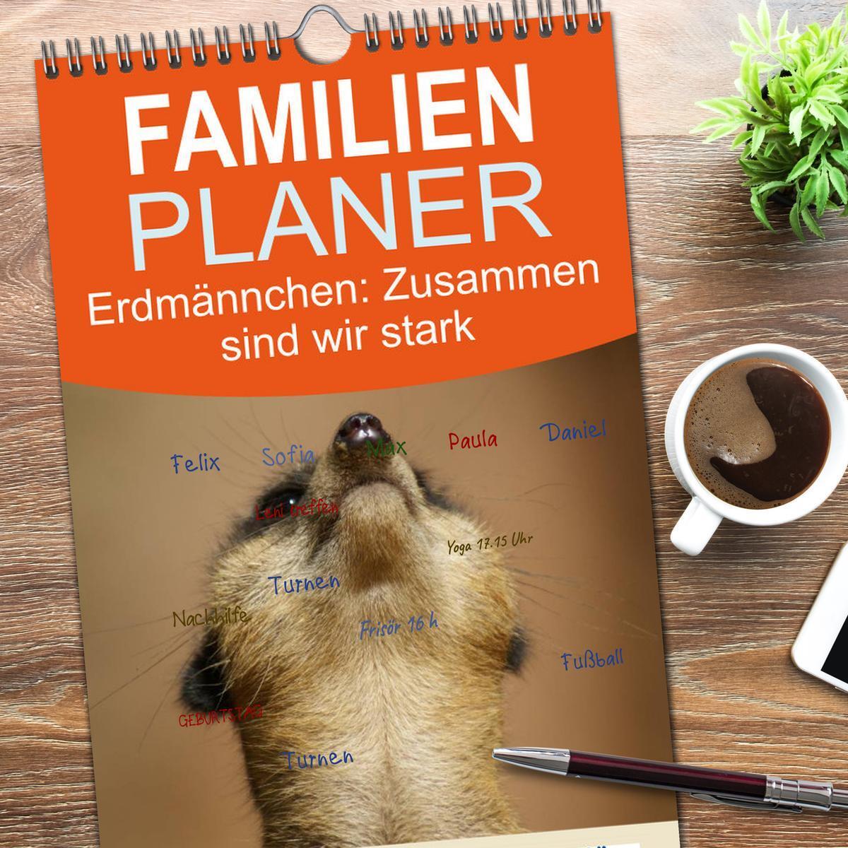 Bild: 9783457113622 | Familienplaner 2025 - Erdmännchen: Zusammen sind wir stark mit 5...