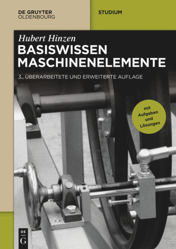 Cover: 9783110692334 | Basiswissen Maschinenelemente | Hubert Hinzen | Taschenbuch | XV