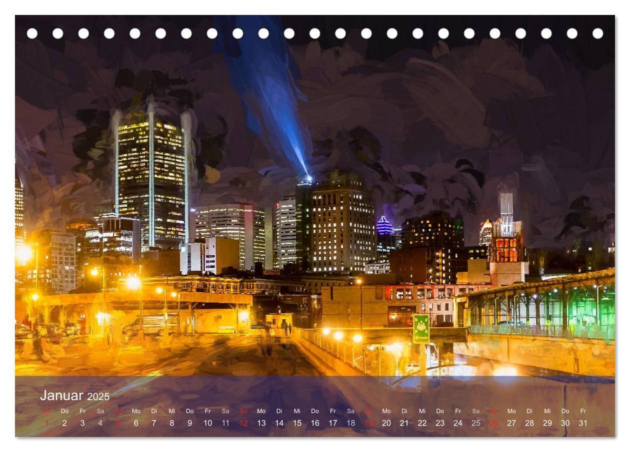 Bild: 9783435509164 | Montreal bei Nacht (Tischkalender 2025 DIN A5 quer), CALVENDO...