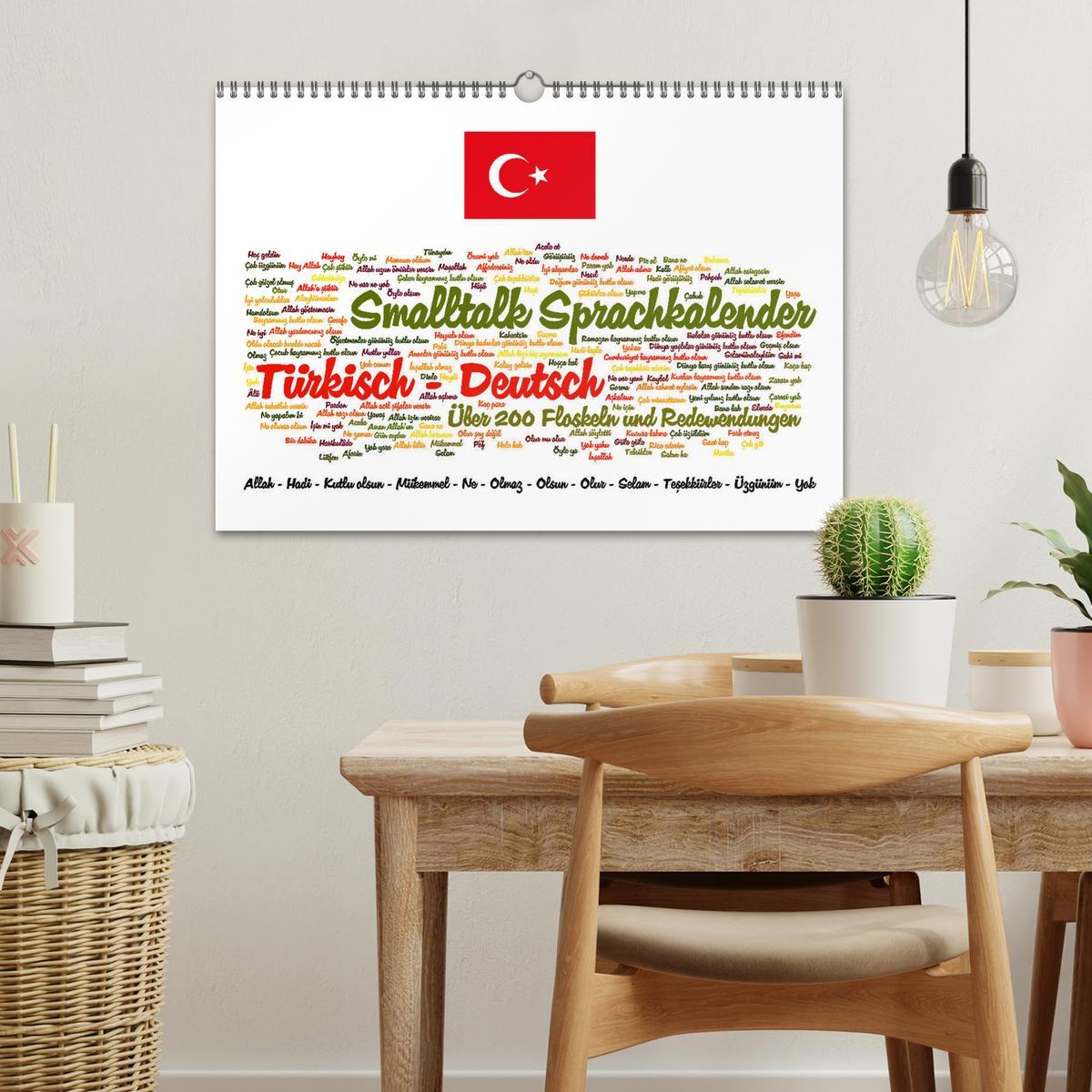 Bild: 9783435175635 | Smalltalk Sprachkalender Türkisch-Deutsch (Wandkalender 2025 DIN A3...