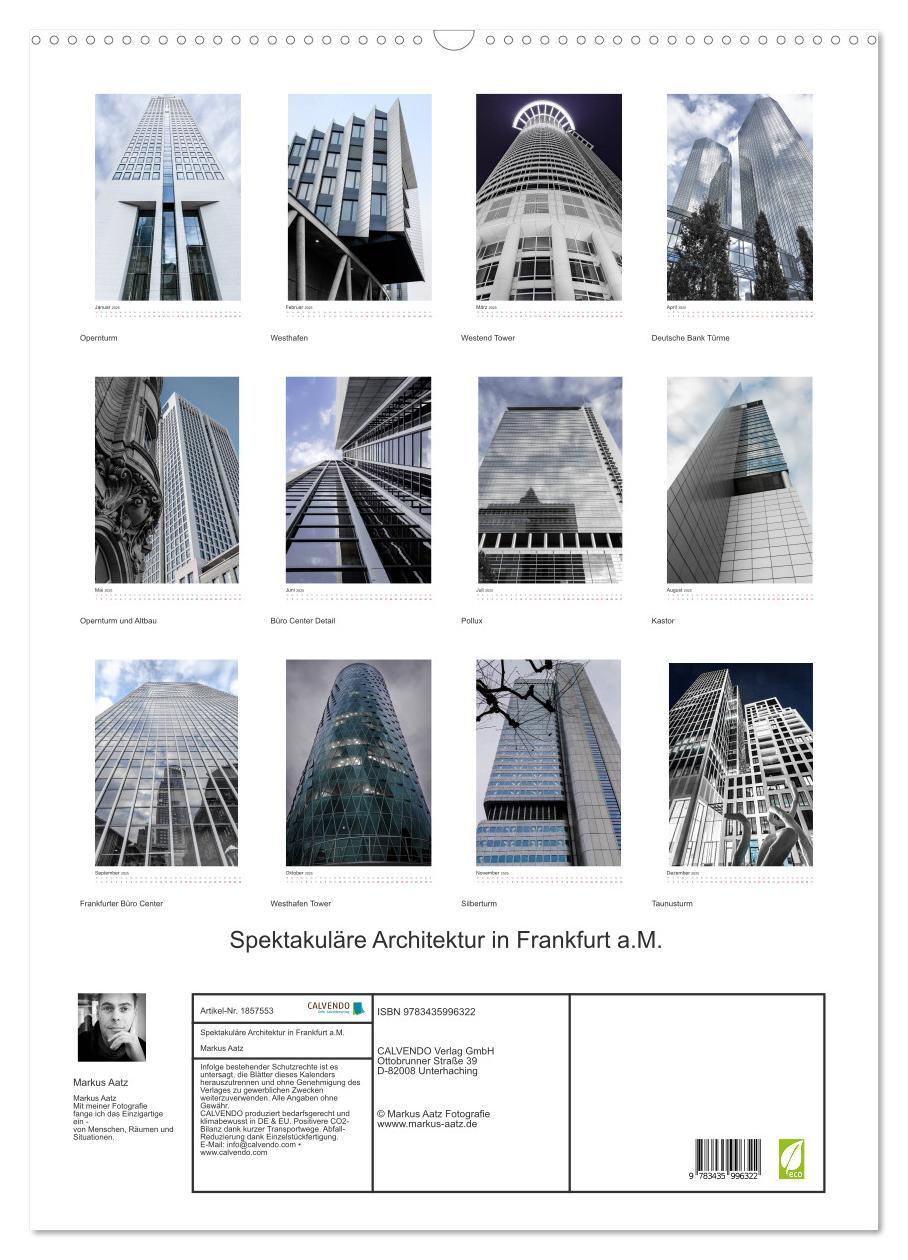 Bild: 9783435996322 | Spektakuläre Architektur in Frankfurt a.M. (Wandkalender 2025 DIN...