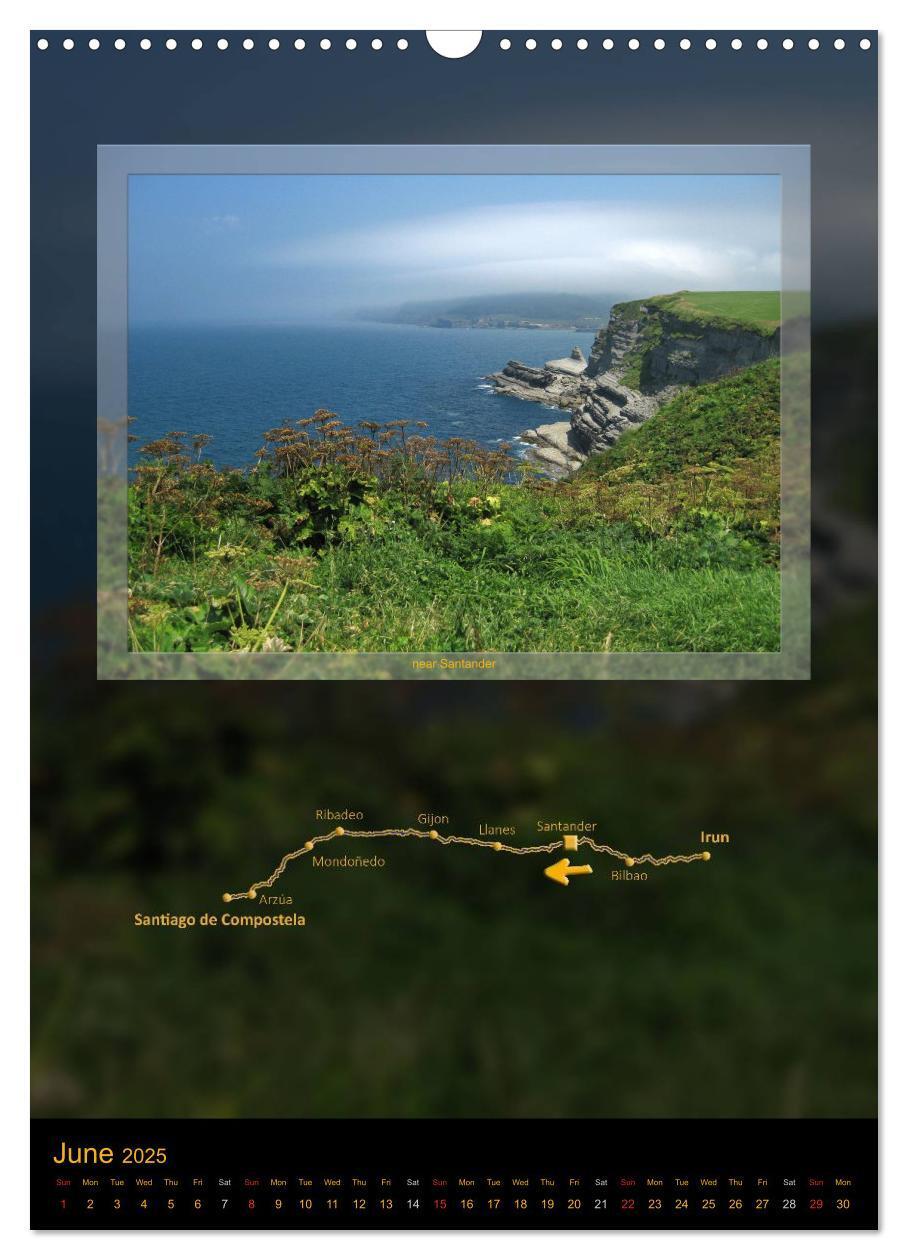 Bild: 9781325976775 | Camino del norte / UK-Version (Wall Calendar 2025 DIN A3 portrait),...