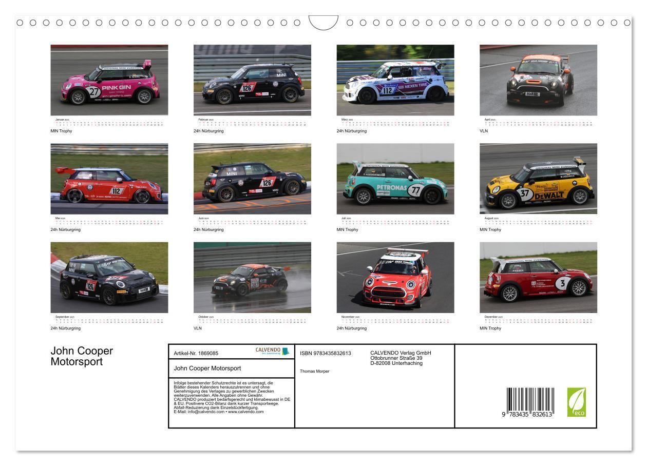 Bild: 9783435832613 | John Cooper Motorsport (Wandkalender 2025 DIN A3 quer), CALVENDO...