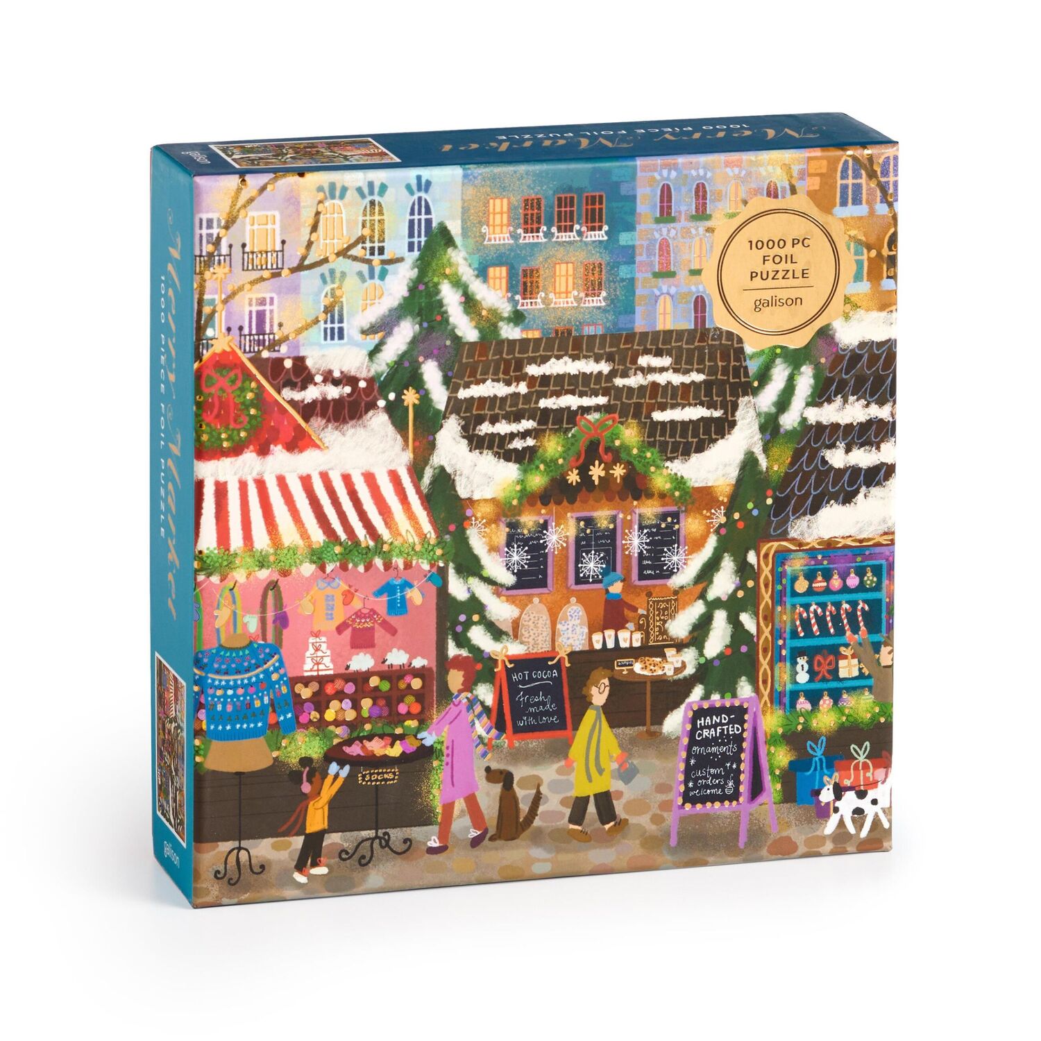 Cover: 9780735383128 | Joy Laforme Merry Market. 1000 Piece Foil Puzzle in a Square Box