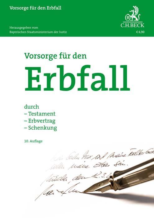 Cover: 9783406777622 | Vorsorge für den Erbfall | durch Testament, Erbvertrag, Schenkung