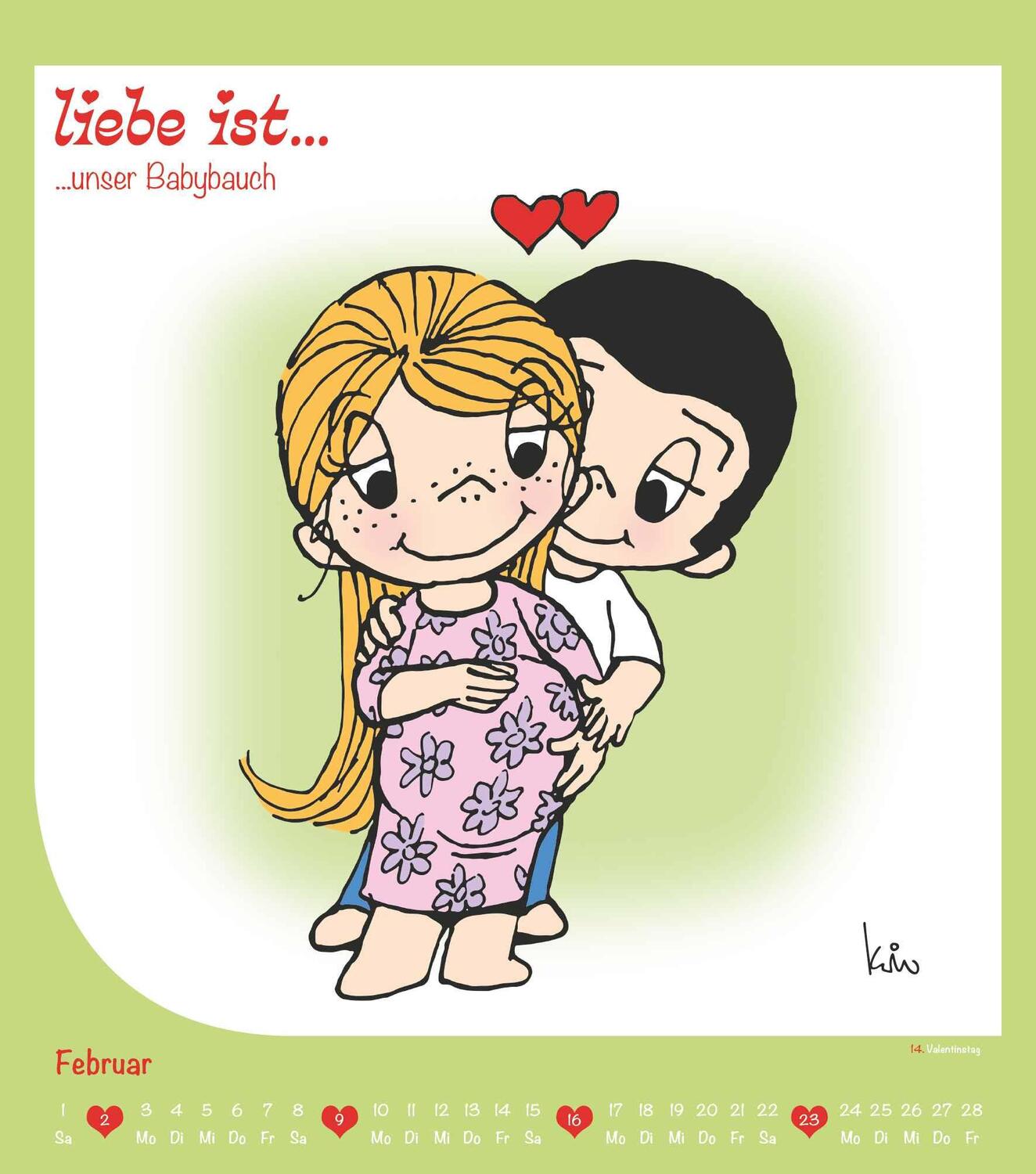 Bild: 4251732340575 | Liebe ist... 2025 - Wand-Kalender - 30x34 - Illustrationen - Paar