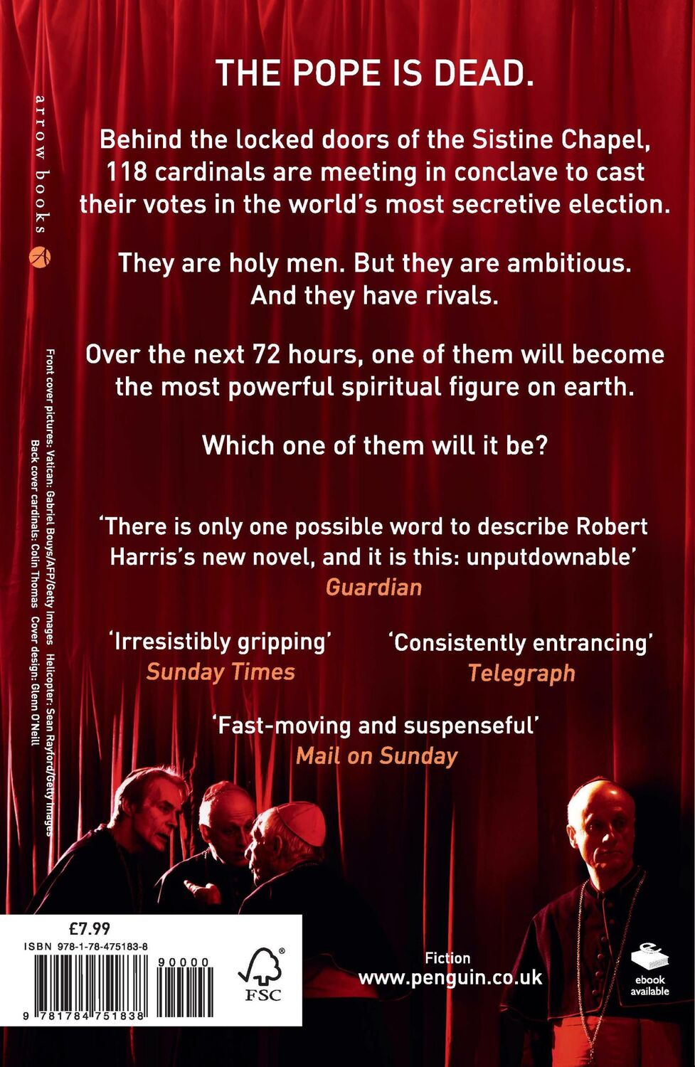 Rückseite: 9781784751838 | Conclave | Soon to be a major film | Robert Harris | Taschenbuch