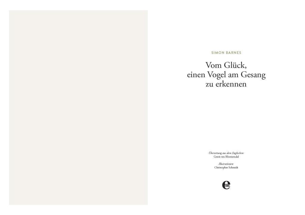 Bild: 9783841906311 | Vom Glück einen Vogel am Gesang zu erkennen | Simon Barnes | Buch