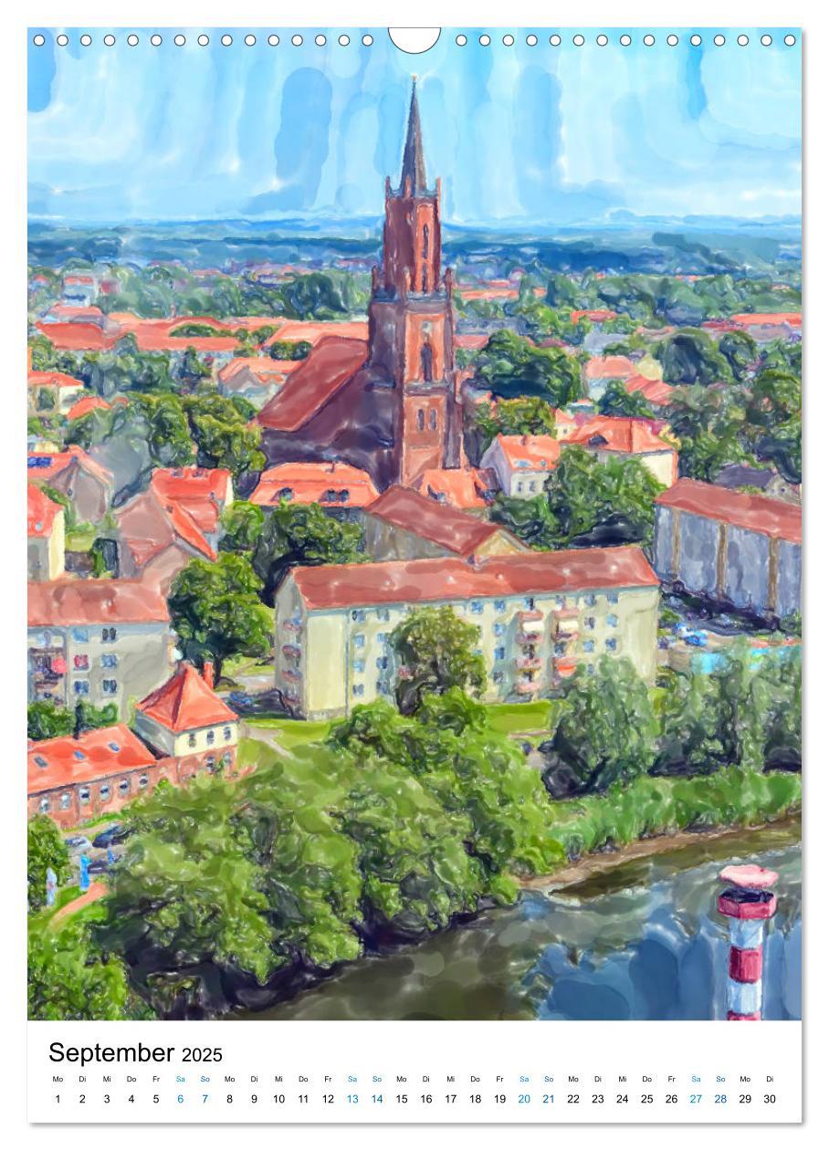 Bild: 9783435966394 | Rathenow - Illustrationen der Havel-Stadt (Wandkalender 2025 DIN A3...