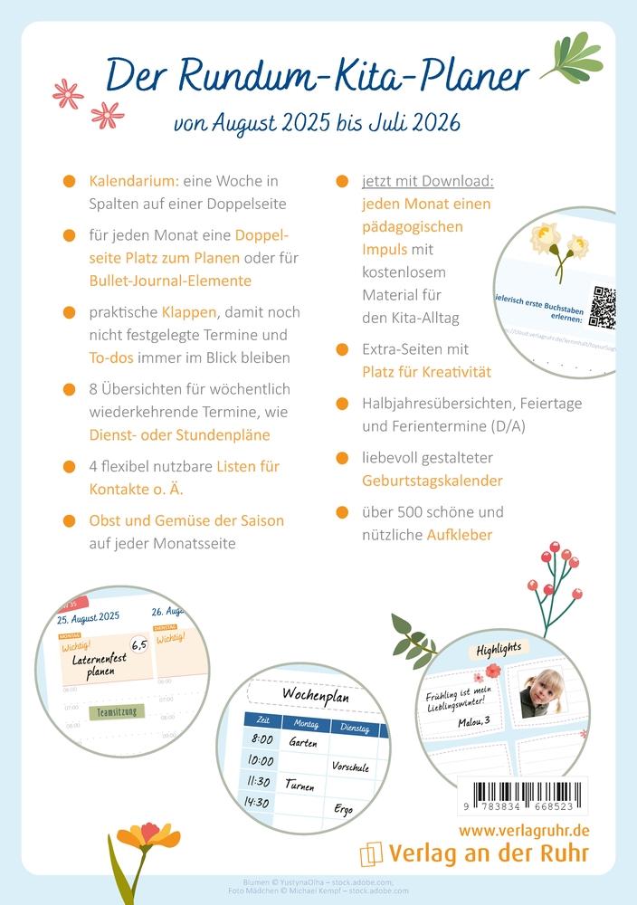 Bild: 9783834668523 | Der Rundum-Kita-Planer für das Jahr 2025/2026 | Ruhr | Kalender | 2026