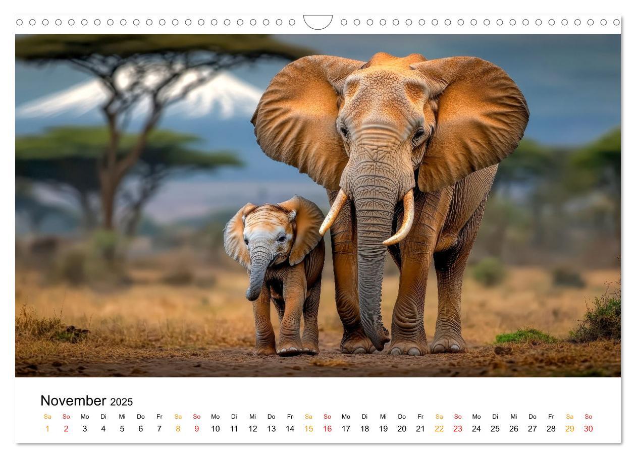 Bild: 9783457240472 | Elefanten - Riesen der Wildnis (Wandkalender 2025 DIN A3 quer),...