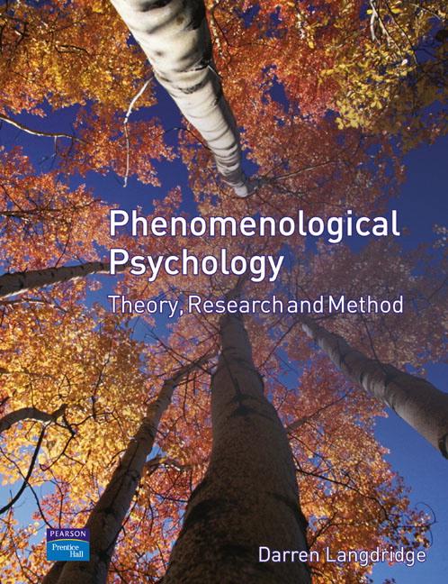 Cover: 9780131965232 | Phenomenological Psychology | Theory, Research And Method | Langdridge