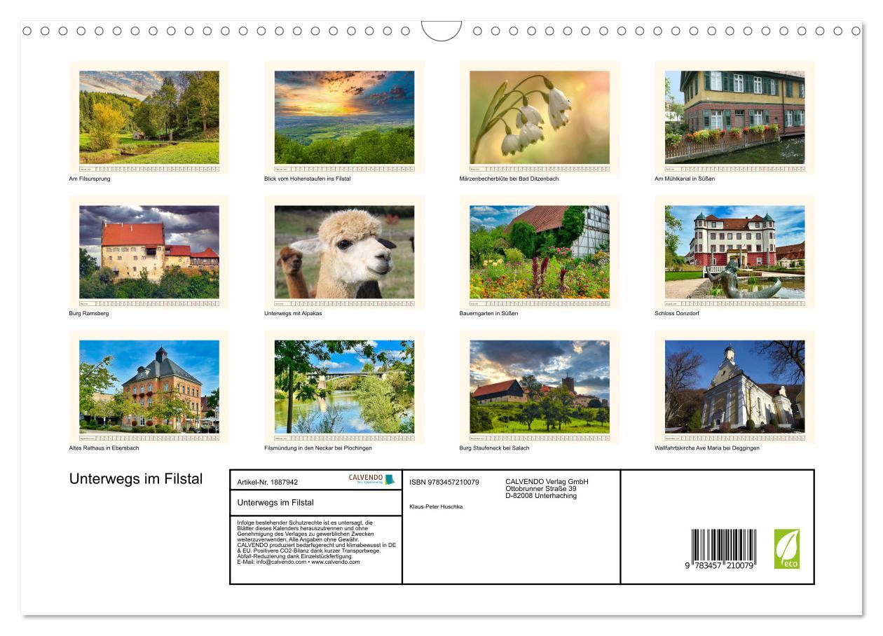 Bild: 9783457210079 | Unterwegs im Filstal (Wandkalender 2025 DIN A3 quer), CALVENDO...