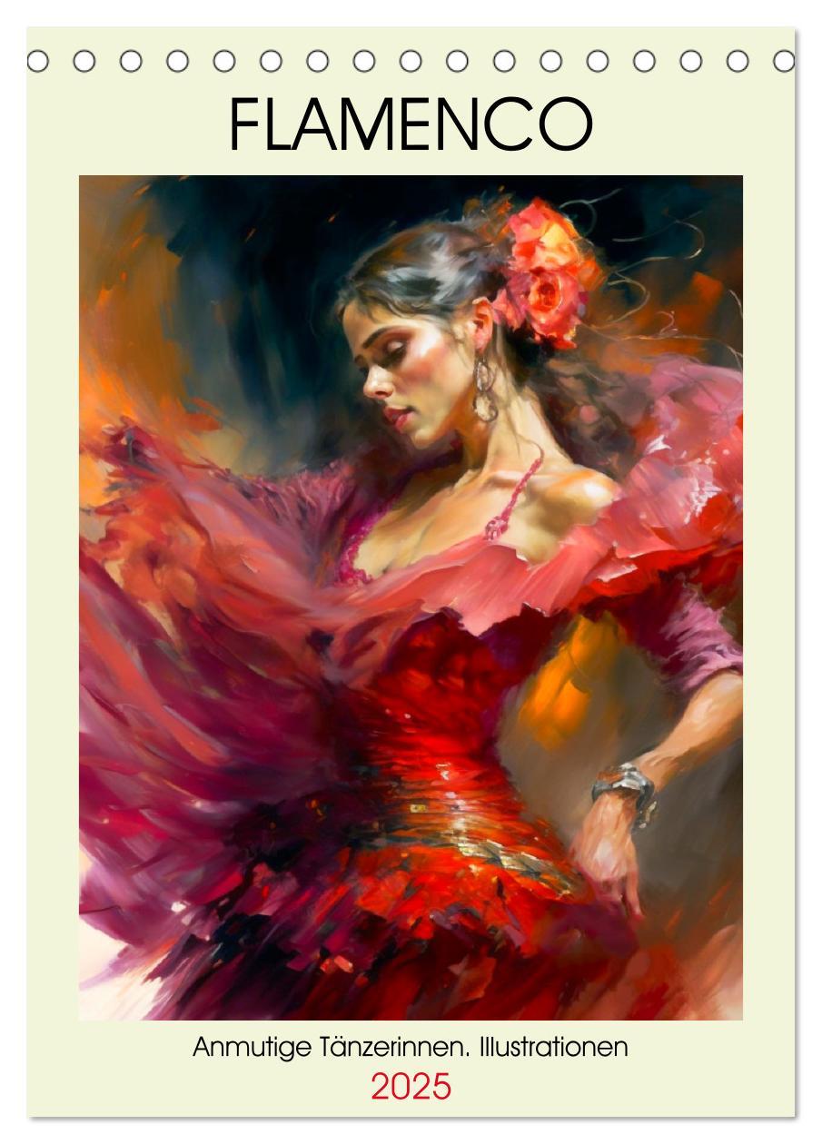 Cover: 9783435873364 | Flamenco. Anmutige Tänzerinnen. Illustrationen (Tischkalender 2025...