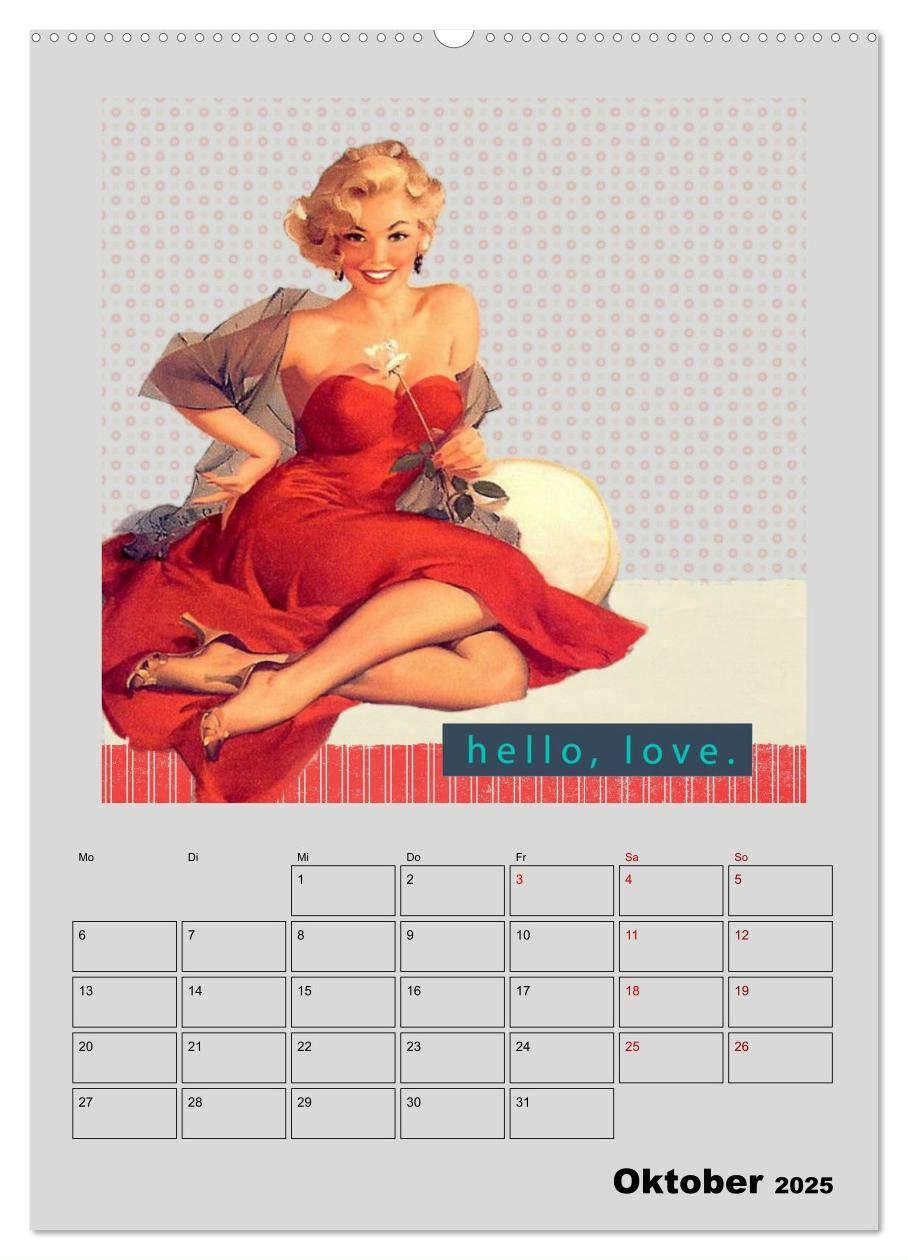 Bild: 9783435909391 | Retro Kult Pin-up-Girls (Wandkalender 2025 DIN A2 hoch), CALVENDO...