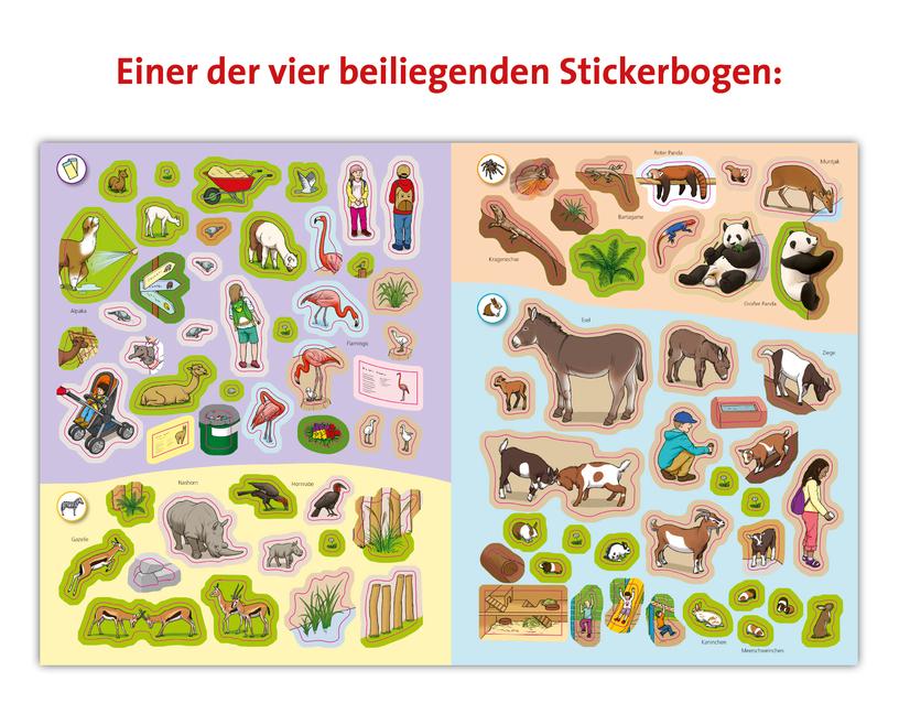 Bild: 9783473329434 | Wieso? Weshalb? Warum? Stickerheft: Im Zoo | Yousun Koh | Taschenbuch