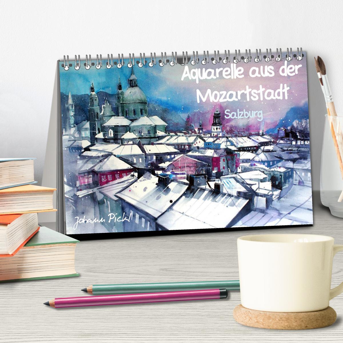 Bild: 9783435666676 | Aquarelle aus der Mozartstadt Salzburg (Tischkalender 2025 DIN A5...