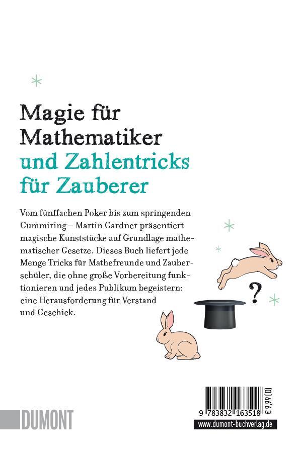 Rückseite: 9783832163518 | Das verschwundene Kaninchen und andere mathematische Tricks | Gardner