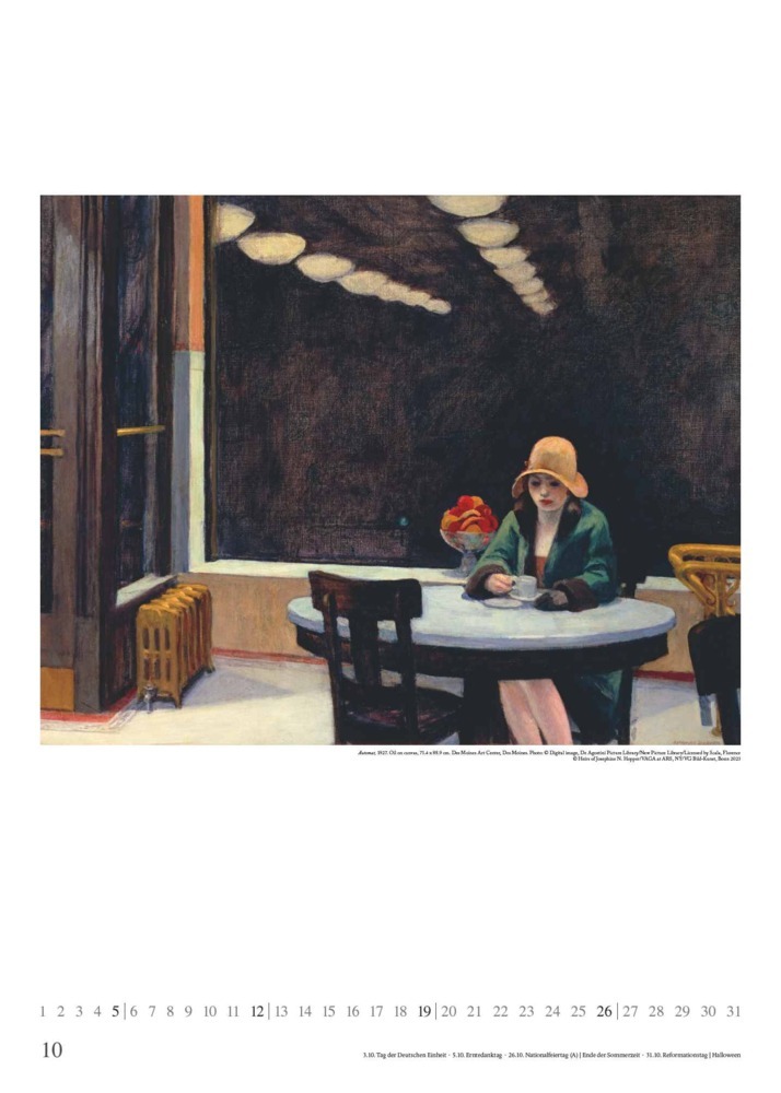 Bild: 4250809653259 | DUMONT - Edward Hopper 2025 Wandkalender, 50x70cm, Posterkalender...