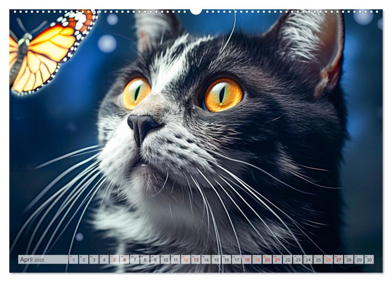 Bild: 9783383862618 | Die Katze und der Schmetterling (Wandkalender 2025 DIN A2 quer),...