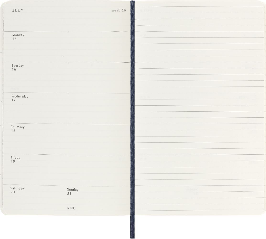 Bild: 8056598856934 | Moleskine 18 Monate Wochen Notizkalender 2023/2024, Large/A5, Saphir