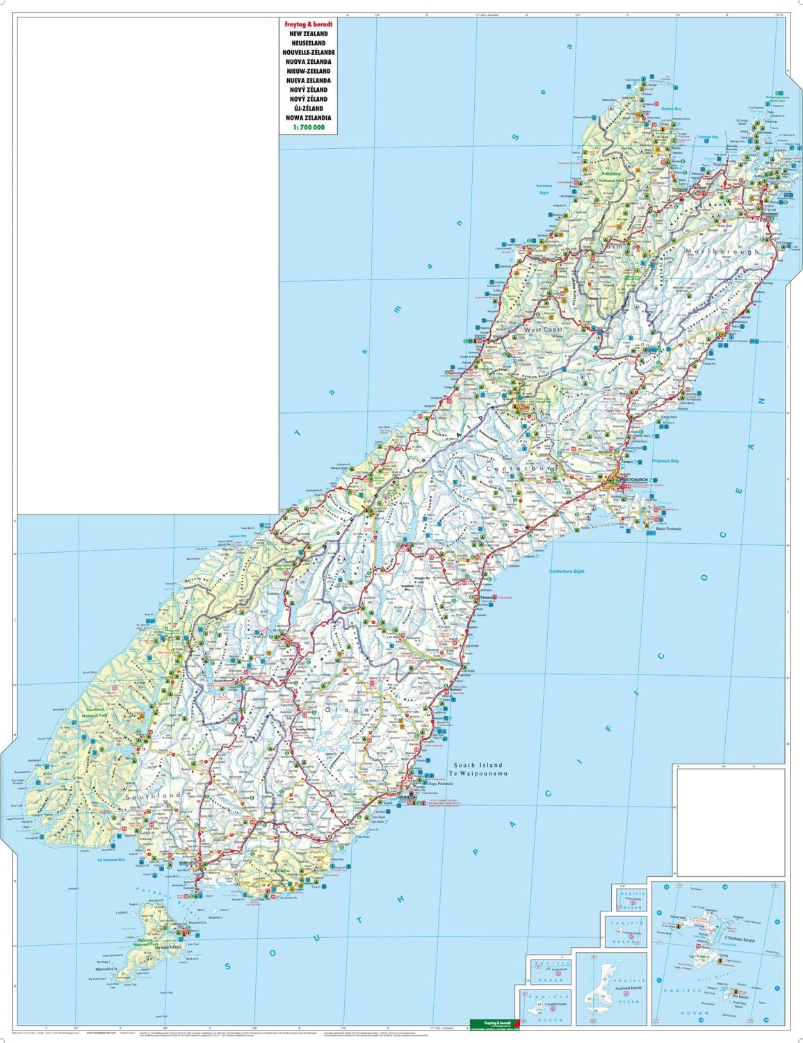 Bild: 9783707914832 | Neuseeland 1 : 700 000 mit Stadtplan Wellington | (Land-)Karte | 2013