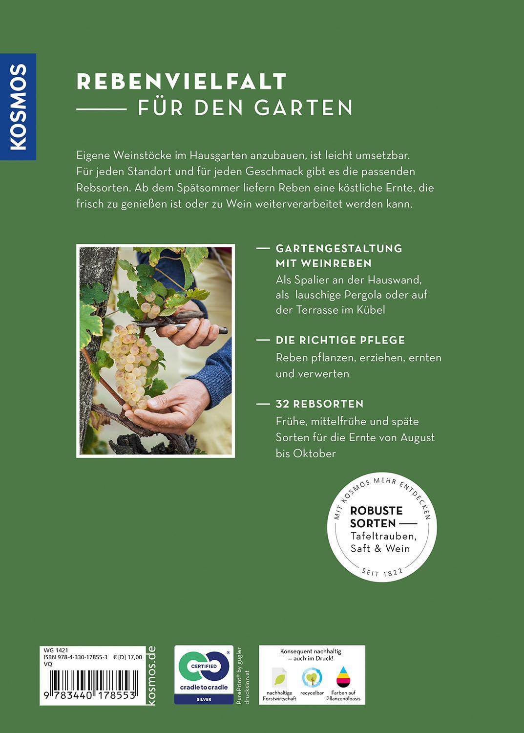 Rückseite: 9783440178553 | Wein im Garten anbauen &amp; ernten | Angelika Schartl | Taschenbuch