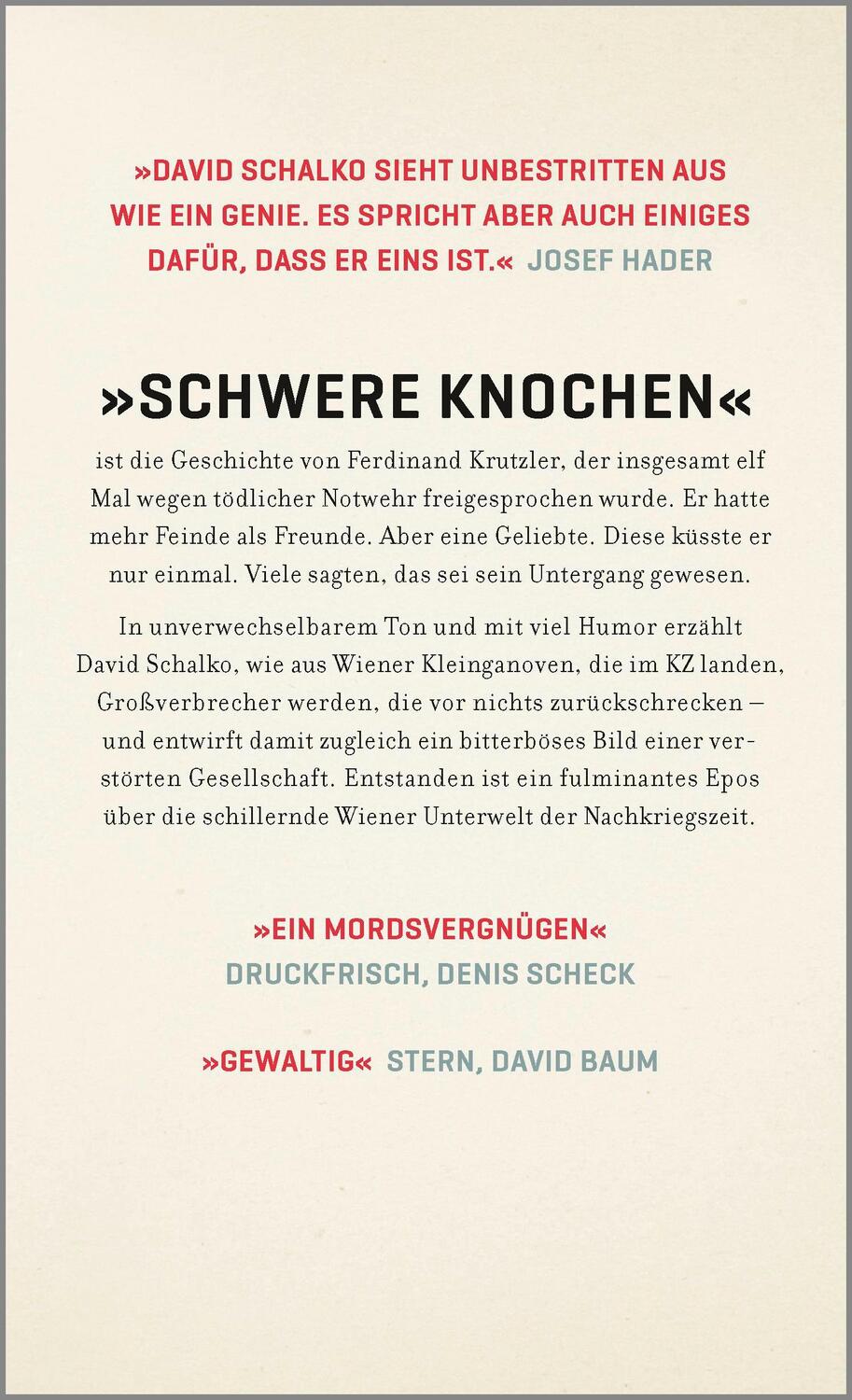 Rückseite: 9783462050967 | Schwere Knochen | Roman | David Schalko | Buch | 576 S. | Deutsch