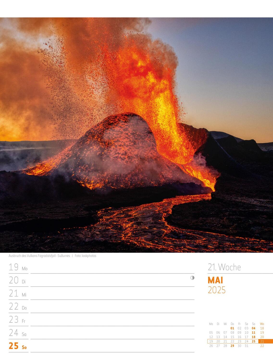 Bild: 9783838425917 | Island - Die Insel aus Feuer und Eis - Wochenplaner Kalender 2025