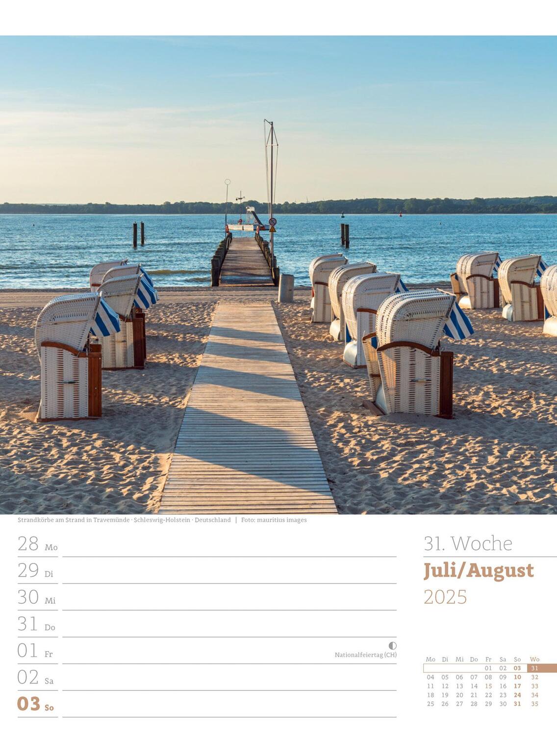 Bild: 9783838435039 | Am Meer - Wochenplaner Kalender 2025 | Ackermann Kunstverlag | 56 S.