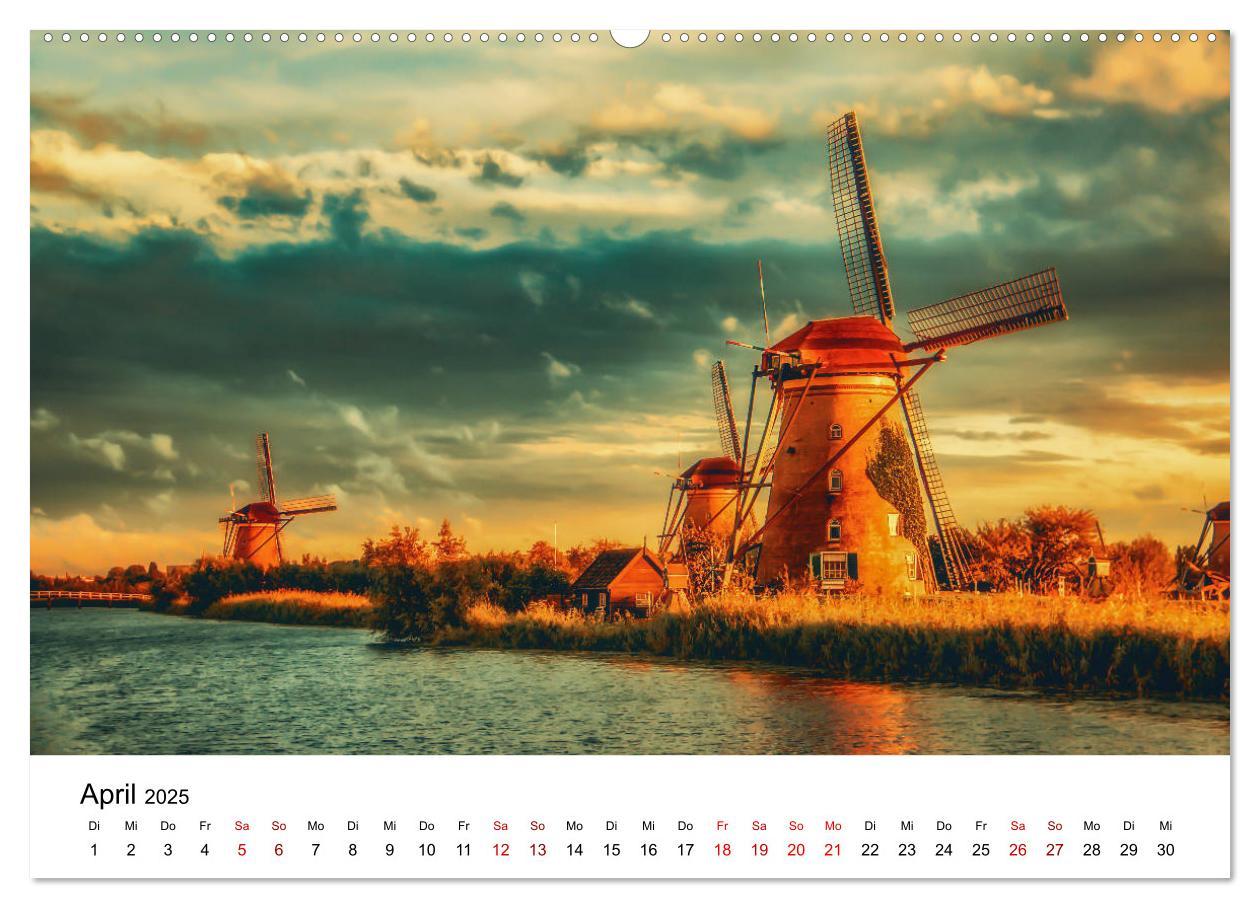 Bild: 9783435454501 | Märchenhafte Windmühlen (Wandkalender 2025 DIN A2 quer), CALVENDO...