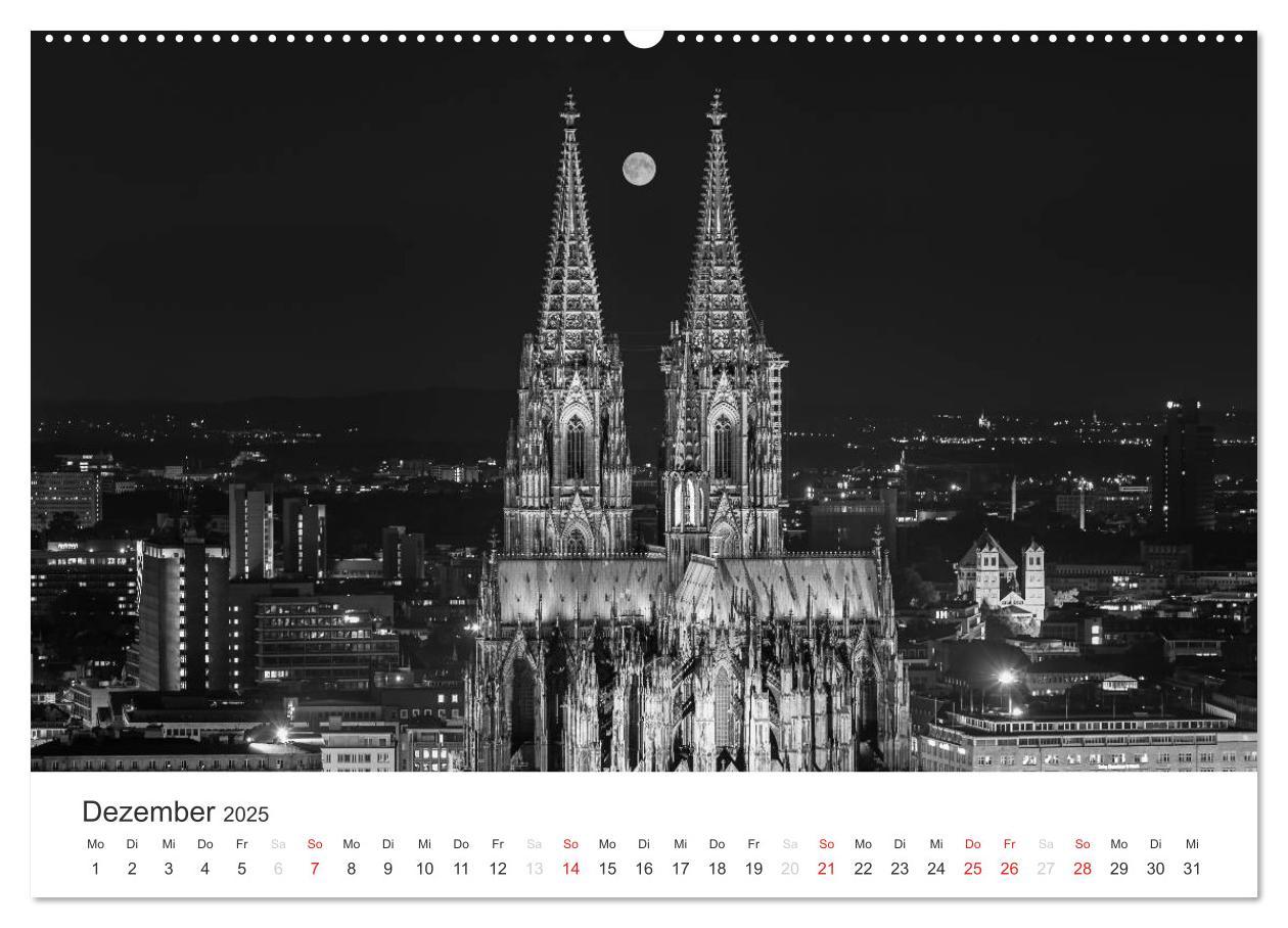 Bild: 9783435548064 | Köln - monochrome Ansichten (Wandkalender 2025 DIN A2 quer),...