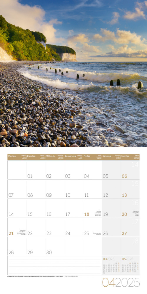 Bild: 9783838445137 | Am Meer Kalender 2025 - 30x30 | Ackermann Kunstverlag | Kalender