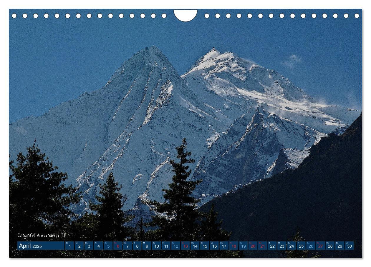 Bild: 9783435038077 | Der Annapurna Trek (Wandkalender 2025 DIN A4 quer), CALVENDO...