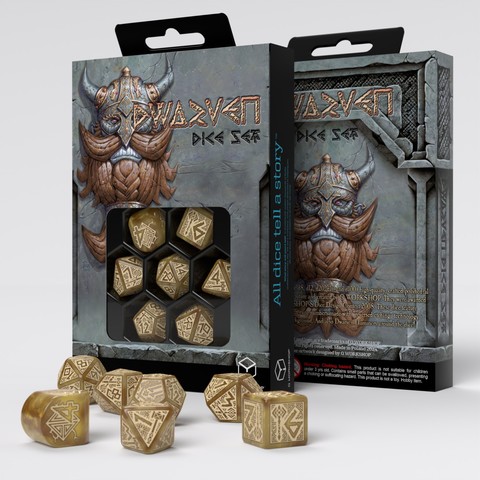 Cover: 5907699497089 | Dwarven Dice Set: Gold | Q-Workshop | EAN 5907699497089