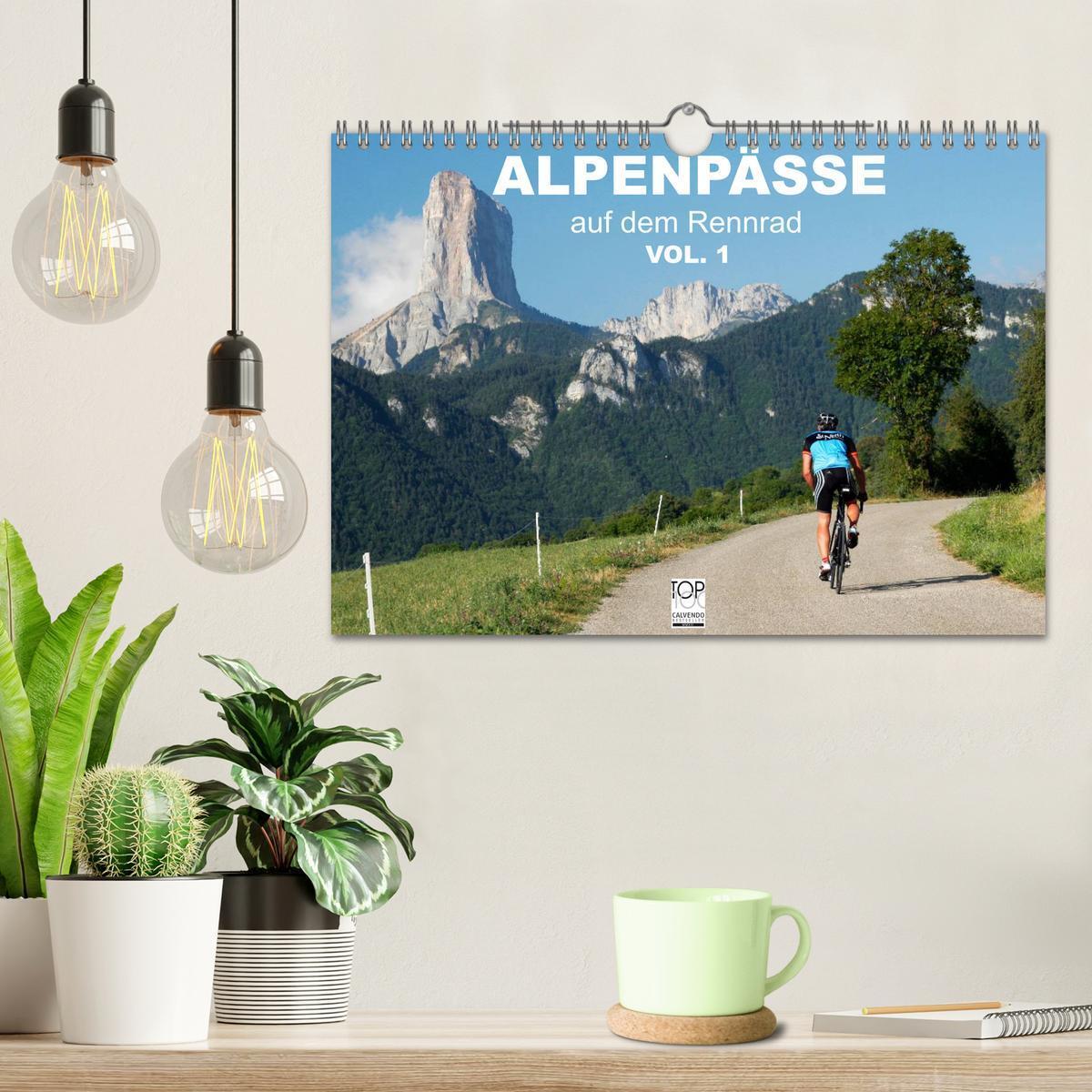 Bild: 9783435834273 | Alpenpässe auf dem Rennrad Vol. 1 (Wandkalender 2025 DIN A4 quer),...