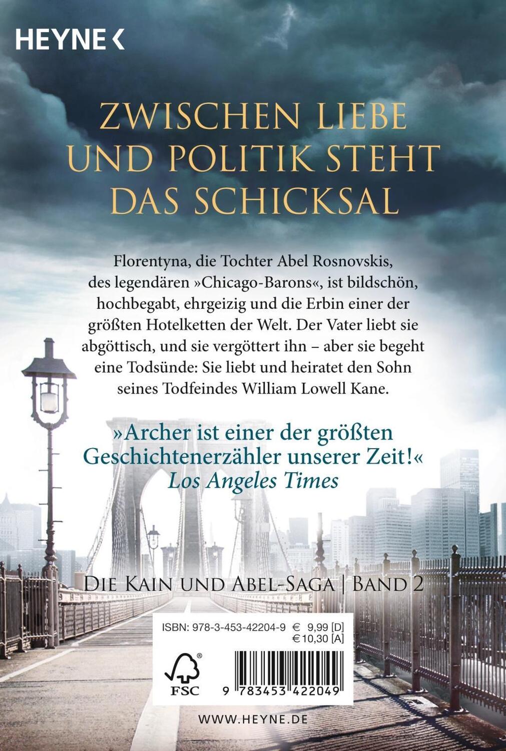 Bild: 9783453422049 | Abels Tochter | Kain und Abel 02 - Roman | Jeffrey Archer | Buch