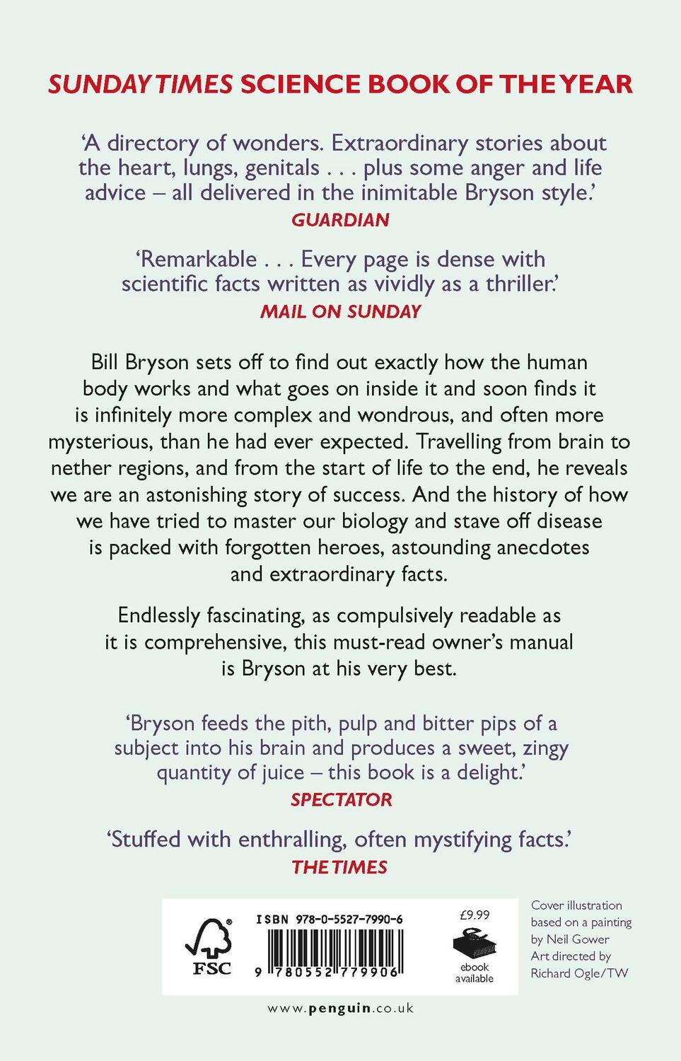 Rückseite: 9780552779906 | The Body | A Guide for Occupants | Bill Bryson | Taschenbuch | 2020