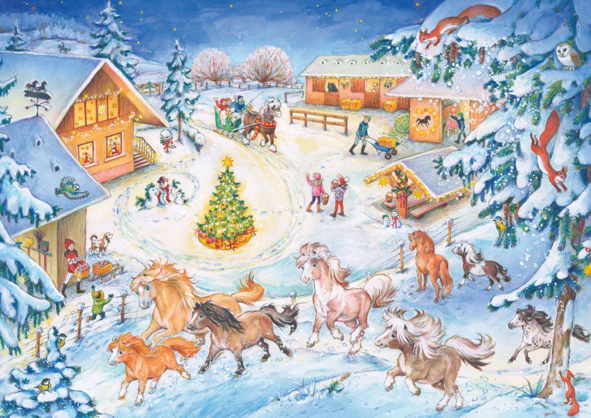 Bild: 9783780618030 | Weihnachten auf dem Ponyhof | Barbara Peters | Kalender | 48 S.