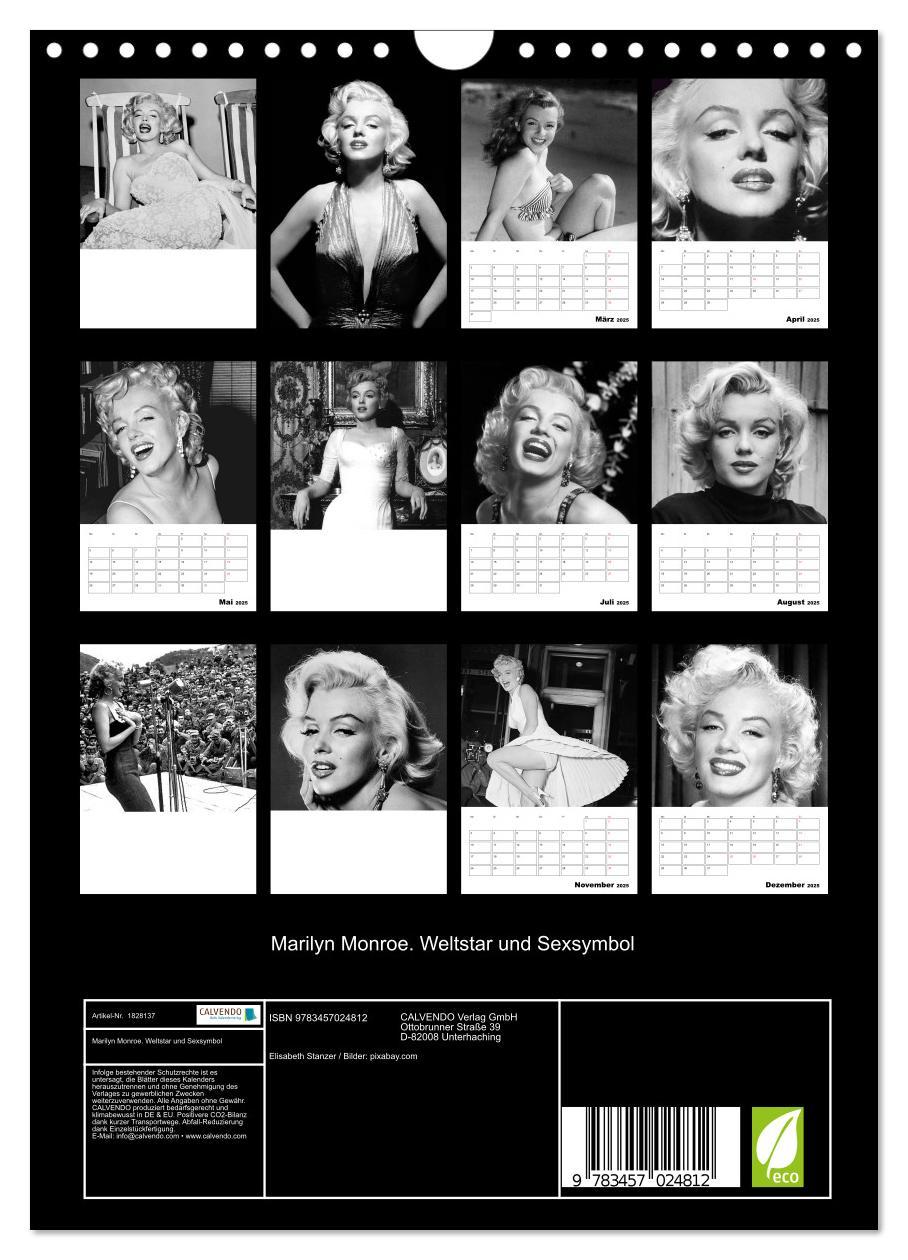 Bild: 9783457024812 | Marilyn Monroe. Weltstar und Sexsymbol (Wandkalender 2025 DIN A4...