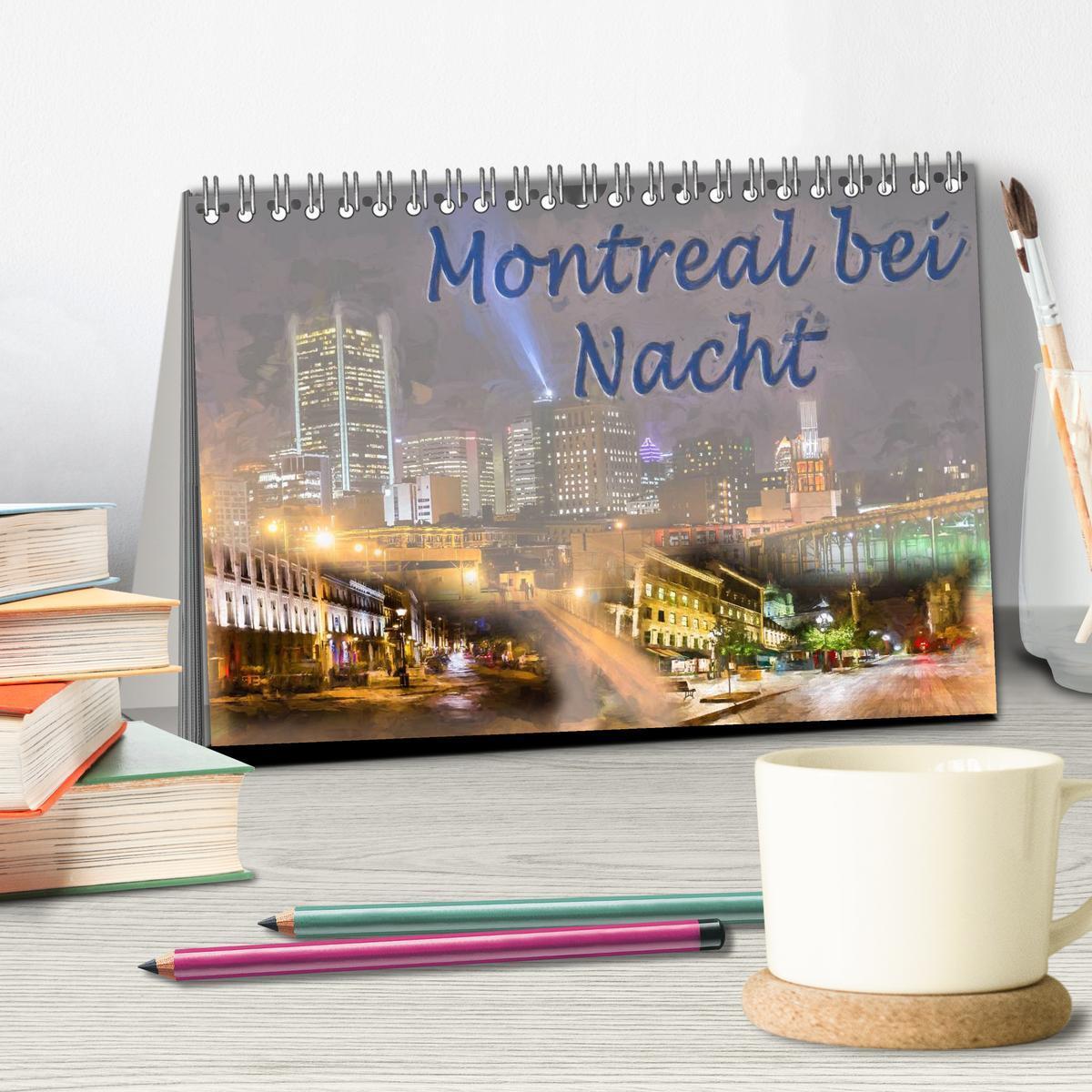 Bild: 9783435509164 | Montreal bei Nacht (Tischkalender 2025 DIN A5 quer), CALVENDO...