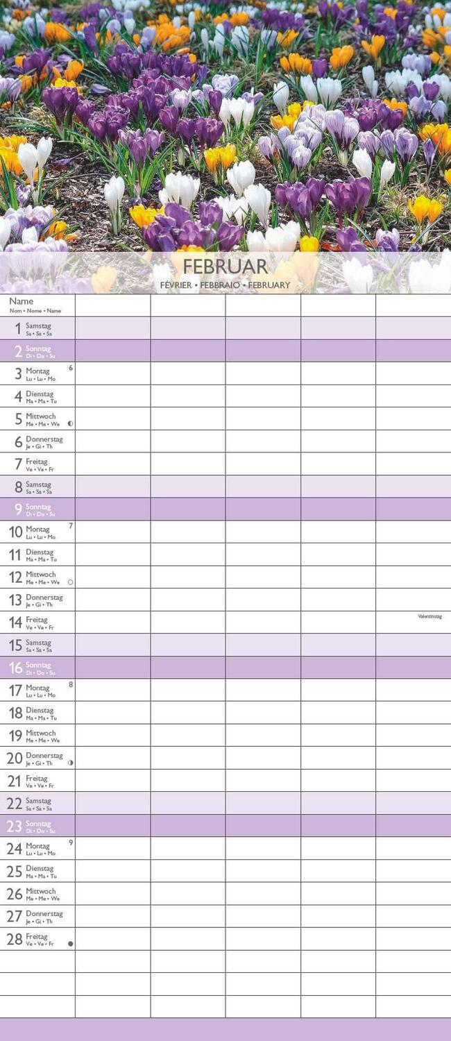 Bild: 4251732341398 | Gärten 2025 Familienplaner - Wandkalender - Familienkalender - 19,5x45