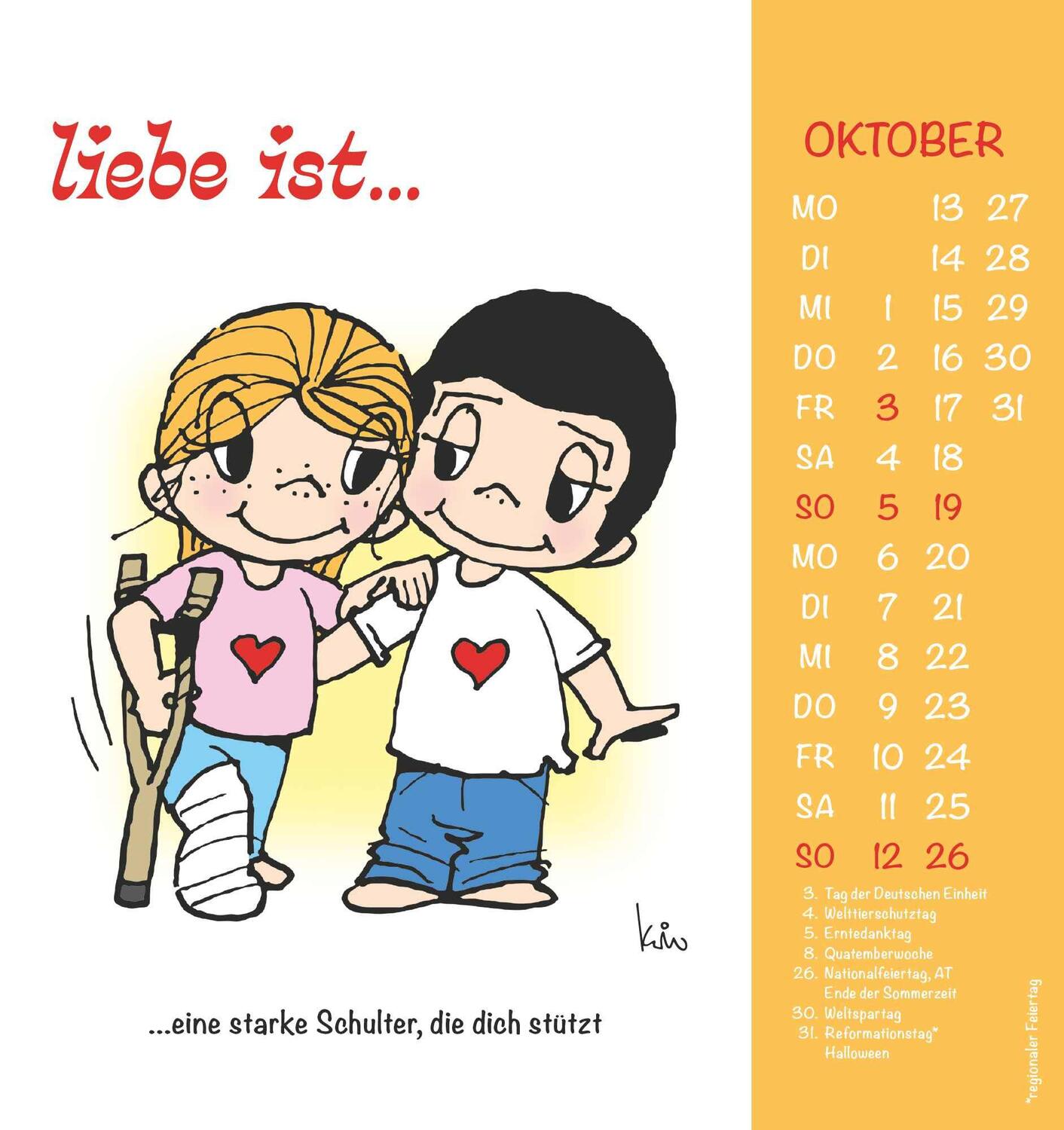 Bild: 4251732340568 | liebe ist... 2025 - Postkarten-Kalender - Kalender-mit-Postkarten -...