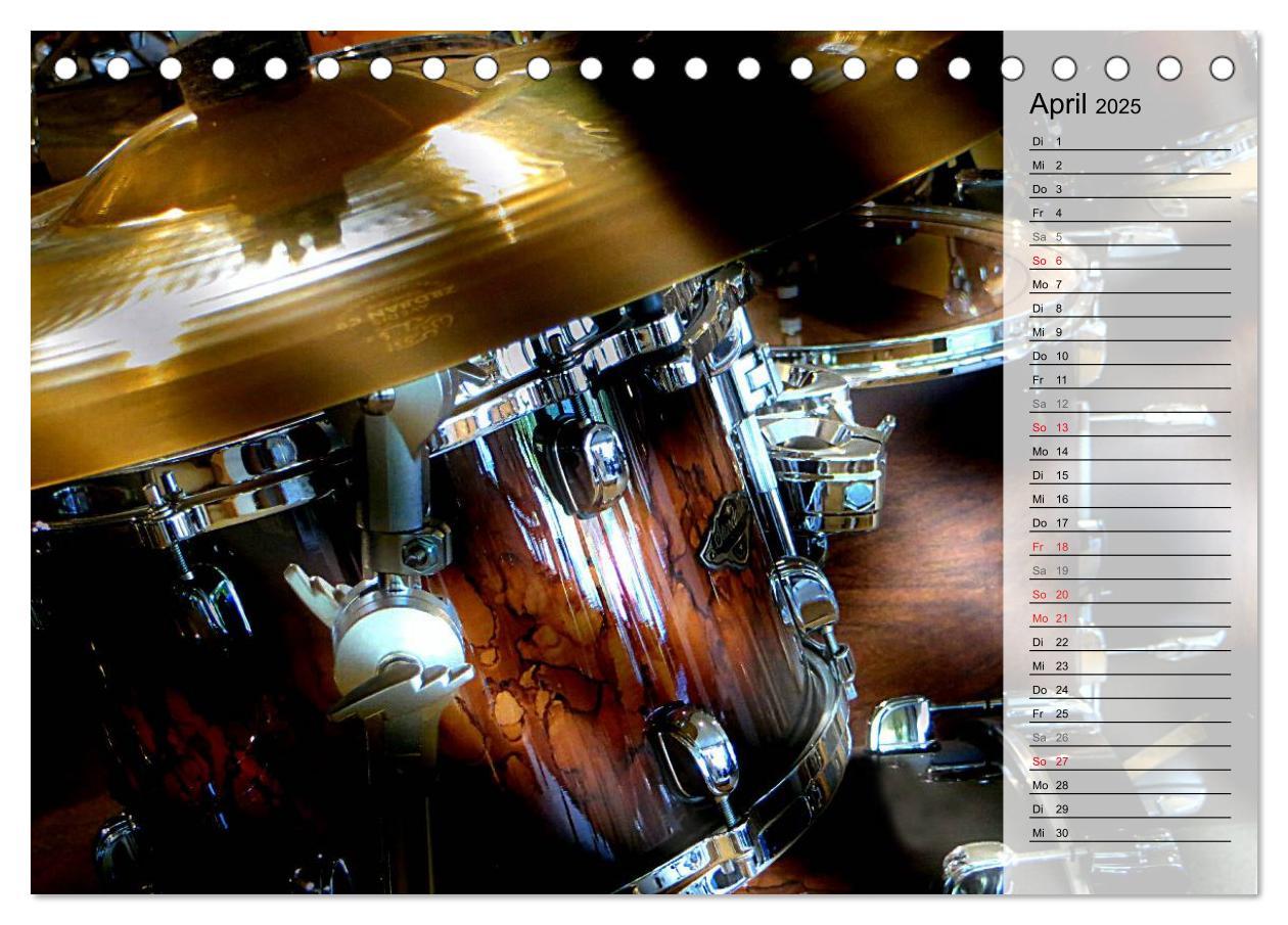 Bild: 9783435424047 | Schlagzeug onstage (Tischkalender 2025 DIN A5 quer), CALVENDO...