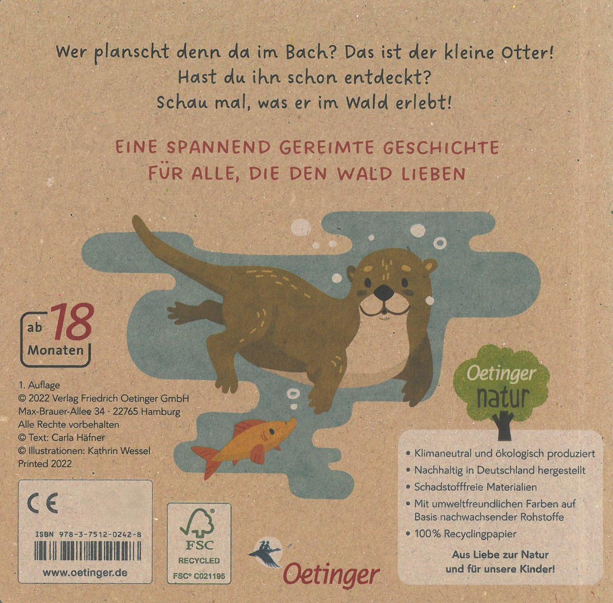 Rückseite: 9783751202428 | Meine Waldfreunde. Der kleine Otter | Carla Häfner | Buch | PAPPE