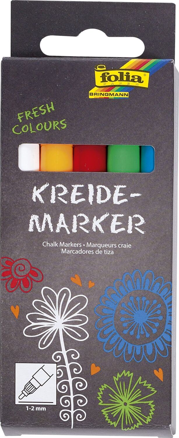 Cover: 4001868033991 | Folia Kreidemarker FRESH COLOURS 5er Set | 390509 | 2022 | Folia