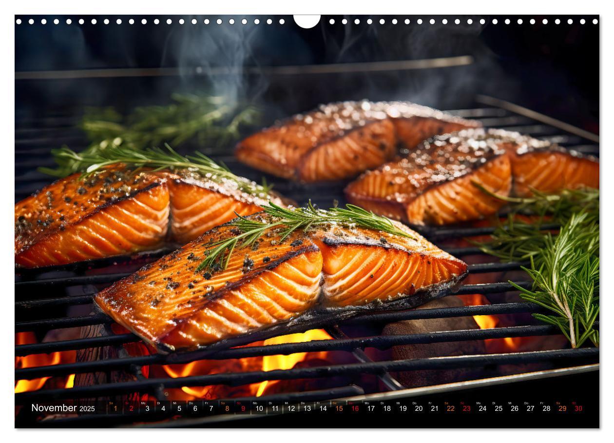 Bild: 9783383866647 | BBQ Feuerzauber - Grillkalender (Wandkalender 2025 DIN A3 quer),...